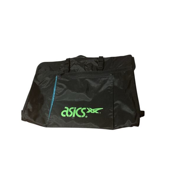Set of 3 Vintage 90s ASICS Sports Travel Bags Duffle‎ Teal Black Athletic
